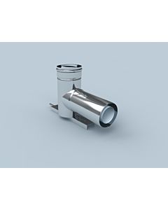 Bertrams Polyline LAS Stützbogen 42STB87-60 DN 60/100, für Schachtmontage, Edelstahl