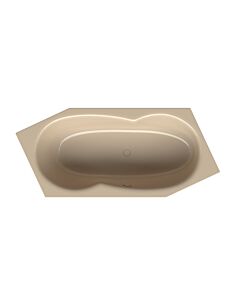 Bette BetteMetric 6-Eck-Badewanne 6840-003 206x90x45cm, Fußende rechts, Überlauf vorne, bahamabeige