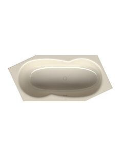 Bette BetteMetric 6-Eck-Badewanne 6840-001 206x90x45cm, Fußende rechts, Überlauf vorne, pergamon