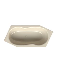 Bette BetteMetric 6 coins 6841-006 jasmin, 206x90x45cm, pied gauche, trop-plein à l&#39;avant