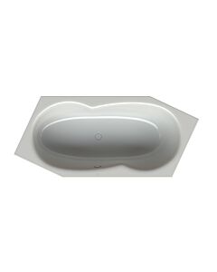 Bette BetteMetric 6-Eck-Badewanne 6841-002 manhattan, 206x90x45cm, Fußende links, Überlauf vorne