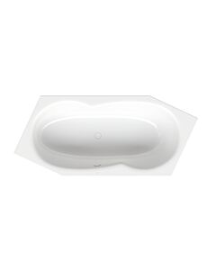 BetteMetric Badewanne 6841000P, weiss GlasurPlus 206 x 90 cm, Fussende links, Überlauf vorne