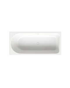 Bette BetteOcean bathtub 8856-440PLUS 180x80x45cm, foot end right, overflow at the back, glaze, snow