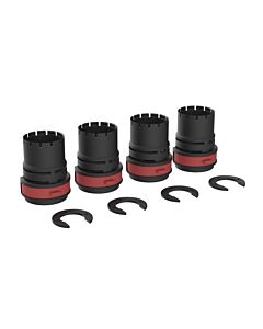 Mécanisme de verrouillage BetteLevel B57-0423 avec clip de déverrouillage, pour 4 pieds de fixation, pour receveur et surface de douche.