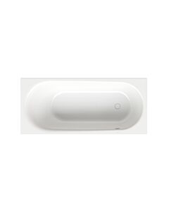 Bette BetteComodo bathtub 1621-440PLUS 180x80x45cm, overflow in front, foot end right, glaze, snow