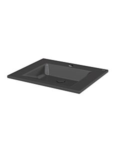 Bette BetteAqua Einbau-Waschtisch A070-401HLW1 60x49,5cm, HLW1, anthracite