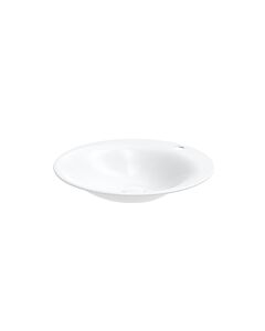 BetteLux Oval Einbauwaschtisch A220000HLW1P 50x50x0,8 cm, Hahnloch und Überlauf, GlasurPlus
