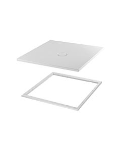 Bette BetteFloor 1671-403PLUS, T1 120x75cm, glaçure, Mini -support de baignoire, fumé