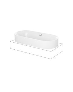 Bette BetteLux bathtub 3466-004CFXXH 180x80x45cm, with panel, half height, noble white