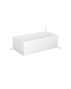 Bette BetteLux Silhouette bath 3460-003CELVS 170x85x45cm, corner installation on the right, with apron, bahama beige