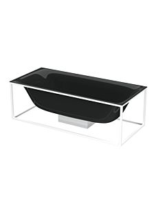 Bette BetteLux Shape Freistehbadewanne 3452-056 180x80x45cm, schwarz, schwarz