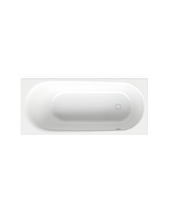 Bette BetteComodo bathtub 1621-004PLUS 180x80x45cm, overflow in front, foot end on the right, glaze, noble white