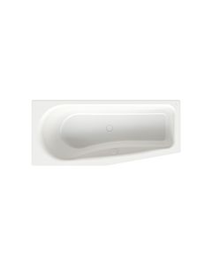 Bette BetteLuna Badewanne 2760-440PLUS Glasur, snow, 170x75x45cm, Schräge Fußende rechts