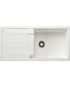 Blanco sink 515280 100 x 50 cm, PuraDur white, reversible, drain remote control with rotary control