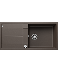 Blanco Évier METRA XL 6 S 515287 100 x 50 cm, PuraDur café, réversible, vidage avec télécommande et commande rotative