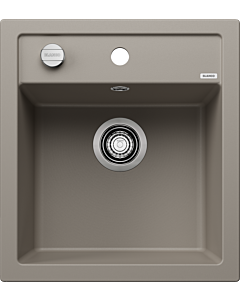 Blanco DALAGO 45 Spüle 517317 46,5 x 51 cm, PuraDur tartufo, Ablauffernbedienung mit Drehbetätigung