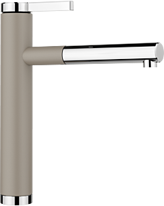 Blanco Linee -s kitchen faucet 518446 extendable, SILGRANIT look tartufo / chrome