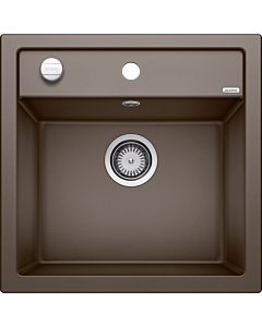 Blanco Évier DALAGO 5 518529 51,5 x 51 cm, PuraDur café, vidage avec télécommande et commande rotative