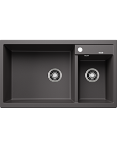 Blanco sink 518886 86x50cm, PuraDur rock gray, left, without drain remote control