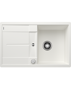 Blanco évier 519083 77 x 49 cm, PuraDur blanc , réversible, télécommande de vidange avec commande rotative