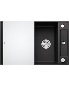 Blanco Axia III 45 SF évier 523199 77x47cm, PuraDur anthracite, réversible, avec planche à découper en verre