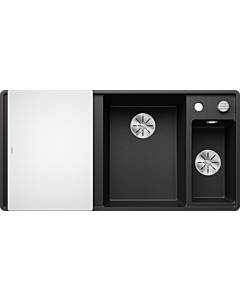 Blanco Axia iii s-f Spüle 523489 99x50cm, PuraDur anthrazit, rechts, mit Glasschneidbrett