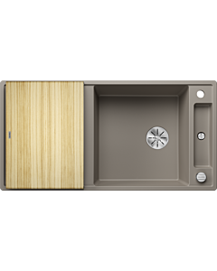 Blanco Axia iii xl 6 s Spüle 523507 100x47cm, PuraDur tartufo, reversibel, mit Holzschneidbrett