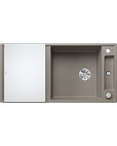 Blanco AXIA III XL 6 S sink 523517 100x47cm, PuraDur tartufo, reversible, with glass cutting board