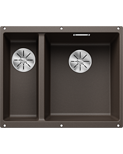 Blanco SUBLINE 340/160-U sink 523567 55.5x46cm, PuraDur cafe, right, for undermount