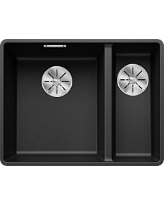 Blanco Subline 340/160-f Spüle 523568 55,2x42,7cm, PuraDur anthrazit, links, für Unterbau