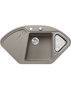 Blanco BLANCODELTA II sink 523666 105.7 x 57.5 cm, PuraDur tartufo, drain remote control with rotary operation