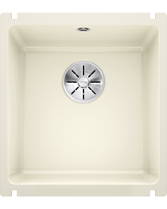 Blanco Subline 375-u Spüle 523727 41,4x45,6cm, PuraPlus magnolia glänzend, für Unterbau