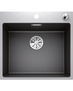 Blanco SUBLINE 500-IF/ASteelFrame Spüle 524111 54,3 x 51 cm, PuraDur anthrazit, Einbau von oben, mit Zugknopffernbedienung