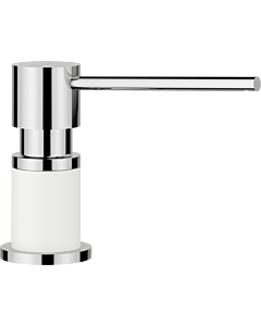 Distributeur de liquide vaisselle Blanco 525814 300 ml, aspect SILGRANIT, Silgranit blanc/ chromé