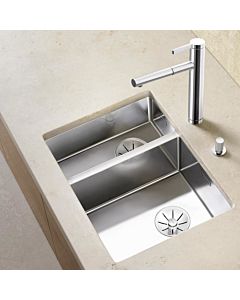 Blanco Claron évier 521609 340/180-U, 58,5 x 44 cm, gauche, inox satiné brillant, sans télécommande de vidange