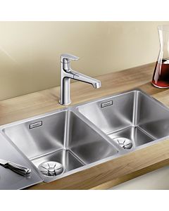 Blanco Andano 340/340-if évier 522981 74,5x40cm, inox satiné brillant, IF rebord plat