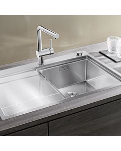 Blanco Divon ii 45 s-if Spüle 521658 86 x 51 cm, Edelstahl Seidenglanz, rechts, Ablauffernbedienung mit Drehbetätigung