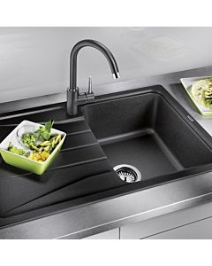 Blanco Sona 45 S Spüle 519662 78 x 50 cm, PuraDur anthrazit, reversibel, ohne Ablauffernbedienung