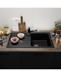 Blanco Sona 5 S Spüle 519671 86x50cm, PuraDur anthrazit, reversibel, ohne Ablauffernbedienung
