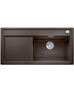 Blanco ZENAR XL 6 S DampfgarPlus sink 524065 100x51cm, PuraDur cafe, right, with wooden cutting board