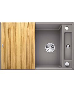 Blanco Axia III 45 S sink 523175 78x47cm, PuraDur alumetallic, reversible, with wooden cutting board