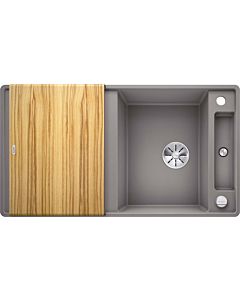 Blanco Axia iii 5 s-f Spüle 523227 90,5x50cm, PuraDur alumetallic, reversibel, mit Holzschneidbrett