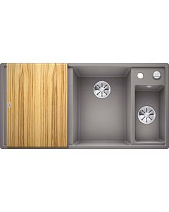 Blanco évier 523464 100x51cm, PuraDur alumetallic, droite, avec planche à découper en bois