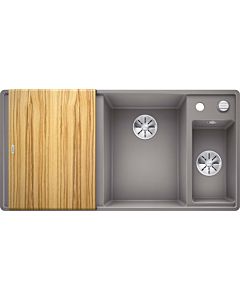 Blanco Axia iii sf sink 523485 99x50cm, PuraDur alumetallic, right, with wooden cutting board