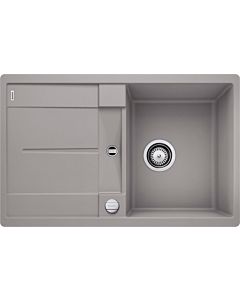 Blanco évier 519082 77 x 49 cm, PuraDur alumetallic, réversible, télécommande de vidange avec commande rotative