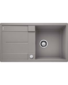 Blanco sink 519098 85 x 49 cm, PuraDur alumetallic, reversible, drain remote control with rotary control