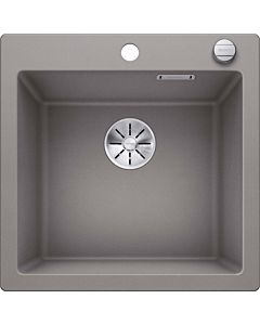 Blanco sink 523678 51.5 x 51 cm, PuraDur alumetallic, drain remote control with rotary control