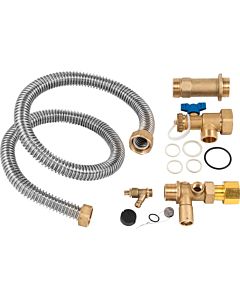 Bosch connection set 8718584539 with KFE cock, corrugated stainless steel pipe, cap valve, for expansion vessel
