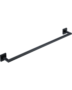 Porte-serviettes Bravat Quaruna 753599, carré, noir mat, à coller/visser