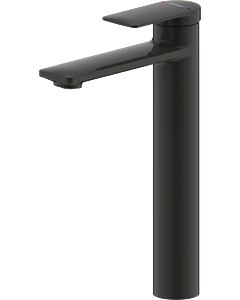 Bravat Milano basin mixer tap 3564219 with high spout, tall, with click-drain, matte black